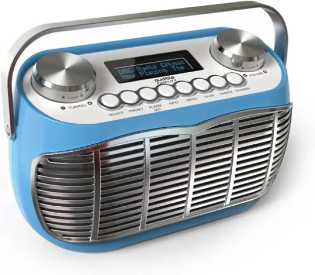 Detroit Retro DAB Radio by Audible Fidelity - Blue