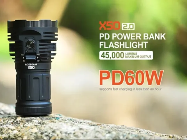 Acebeam X50 2.0 6500K PD Power Bank Flashlight