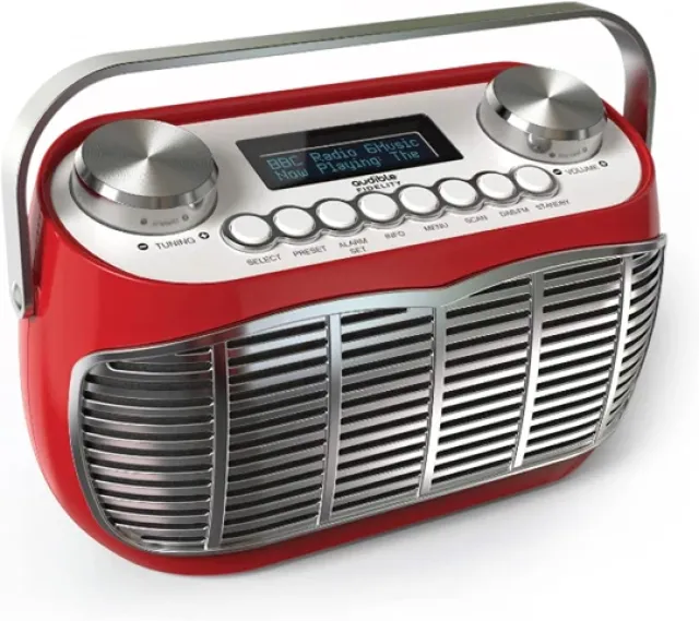 Detroit Retro DAB Radio by Audible Fidelity - Red