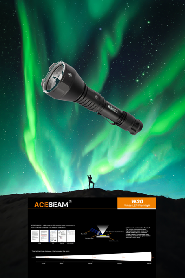 Acebeam W30 LEP White Searchlight