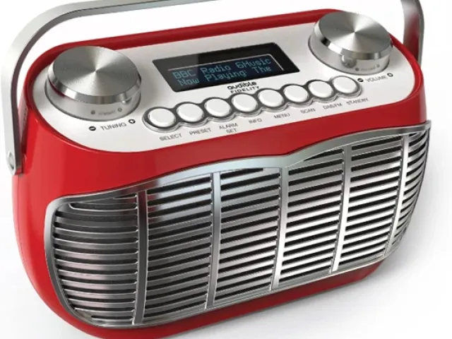 Detroit Retro DAB Radio by Audible Fidelity - Red